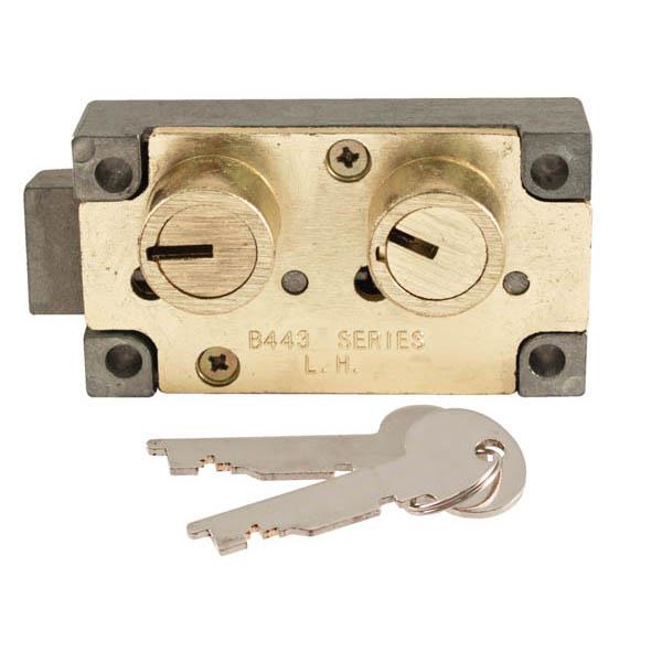 Lkm4443ll - S-g-safe-deposit-lock-4-guard-key-left-hand-brass